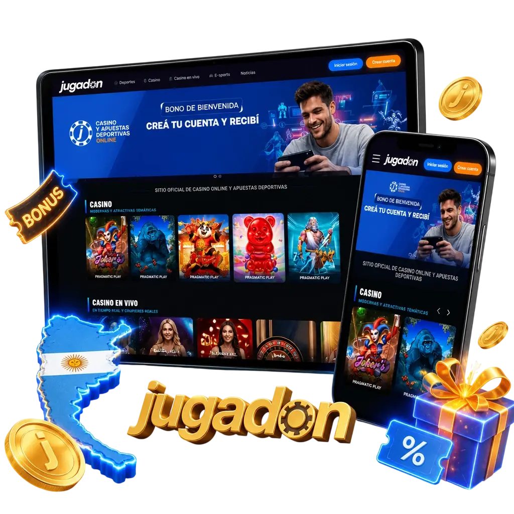 Bono de primer depósito de Jugadon para jugadores nuevos de Argentina en la biblioteca del casino online.