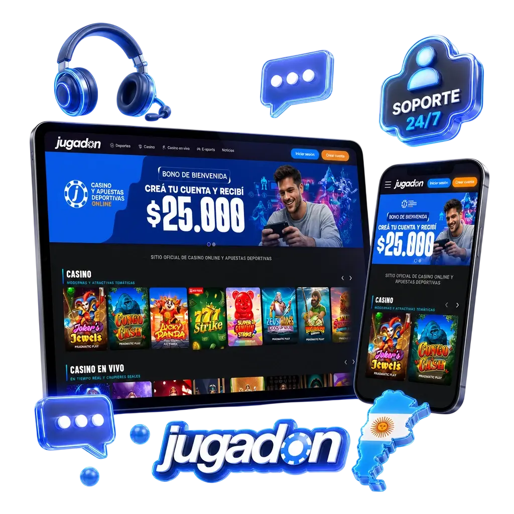 Contactos de atención al cliente de Jugadon: chat en vivo, correo electrónico y bot de Telegram disponibles las 24 horas.