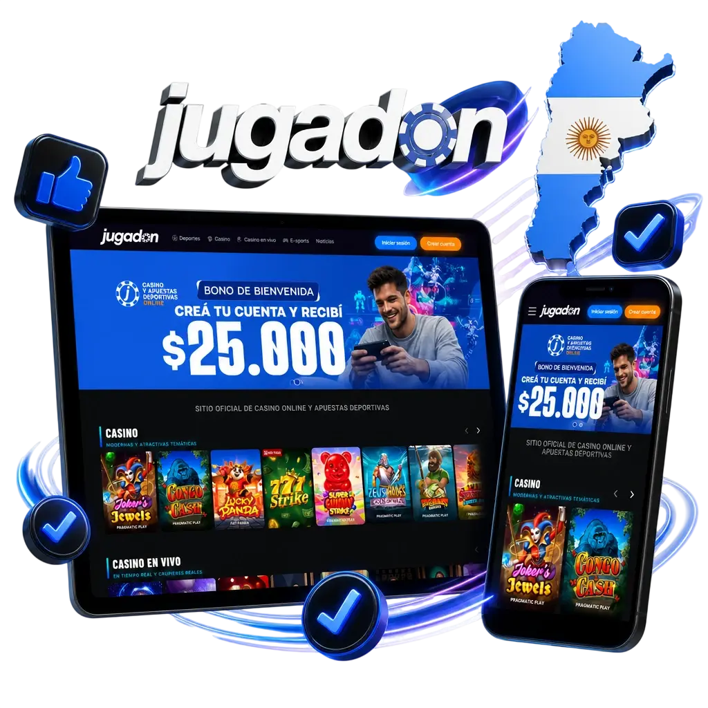 App de Jugadon: apuestas deportivas en vivo y casino con menor latencia, login biométrico y notificaciones push instantáneas.