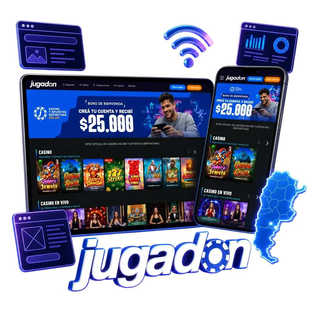 Versión web móvil de Jugadon con mercados de apuestas accesible desde el navegador sin necesidad de descargar